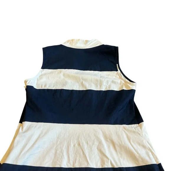 Sail to Sable STS Navy White Stripe Dress Sleeveless Sheath Size Small Women's - Picture 9 of 10